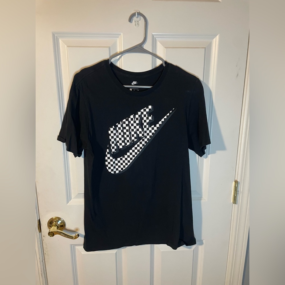 Nike Checkered Black Shirt Size Medium